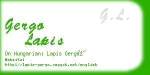 gergo lapis business card